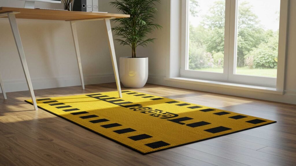 photorealistic of Floor Safety Mat in home or office setting.